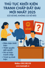 Thủ tục khởi kiện tranh chấp đất đai mới nhất 2025 (có sổ đỏ, không có sổ đỏ)