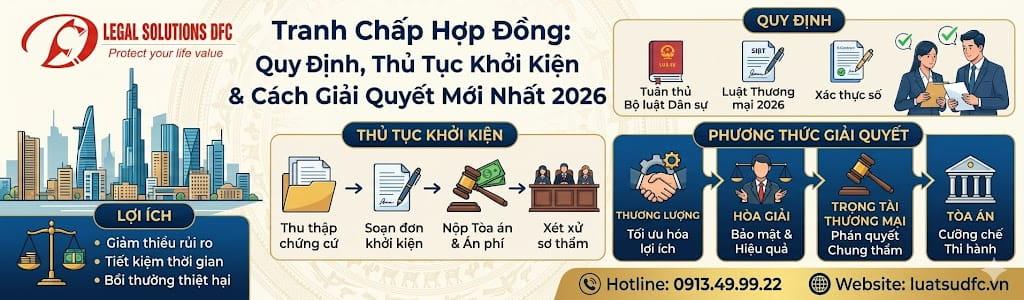 Tranh Chấp Hợp Đồng: Quy Định, Thủ Tục Khởi Kiện & Cách Giải Quyết Mới Nhất 2026