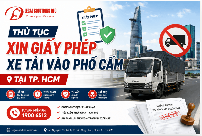 Thủ tục xin giấy phép xe tải vào phố cấm tại TP. HCM